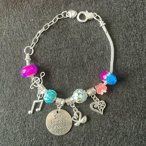 handmade snake chain charm bracelet